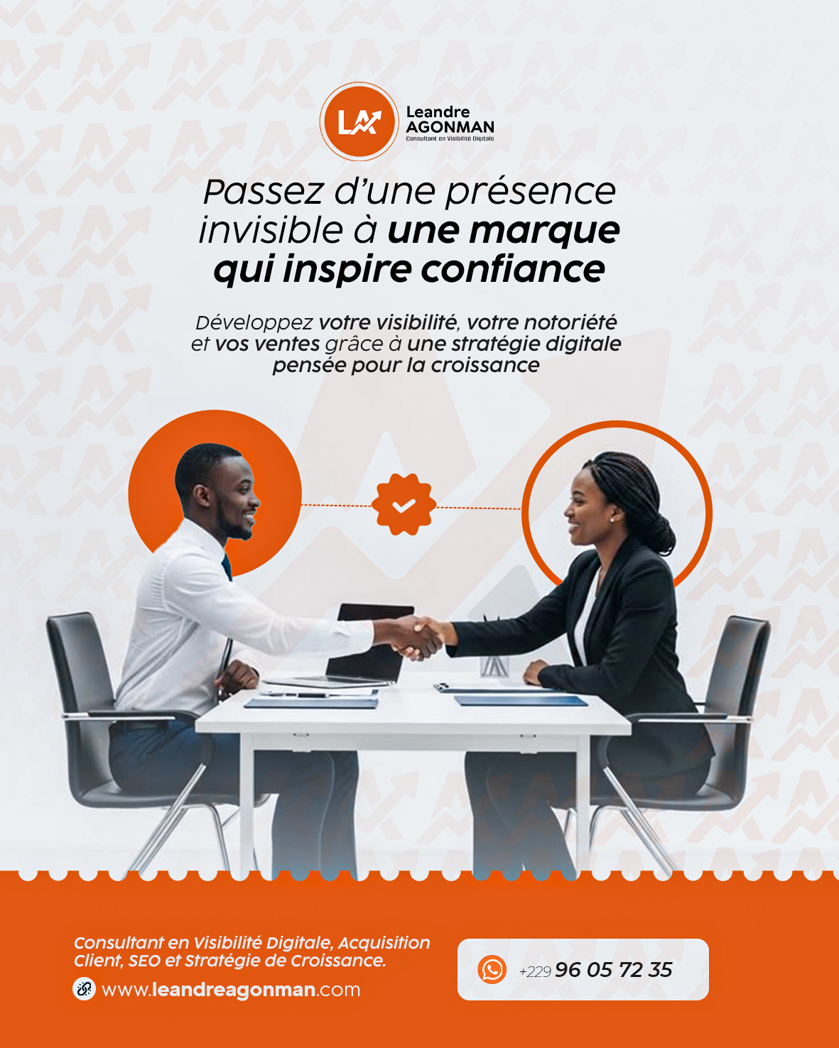 Affiche publicitaire d'entreprise r&eacute;alis&eacute;e par Leano Studio