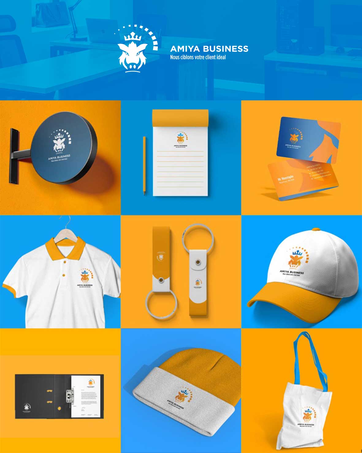 Logo professionnel cr&eacute;&eacute; pour la marque Amiya Business &agrave; Cotonou